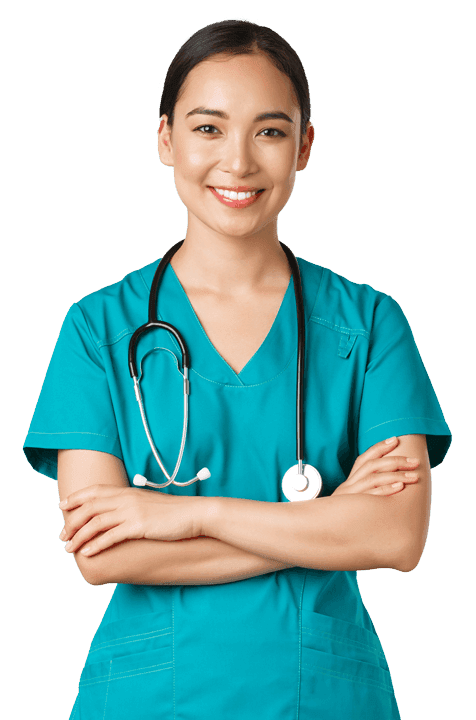 City Healthcare nurse smiling with her arms crossed